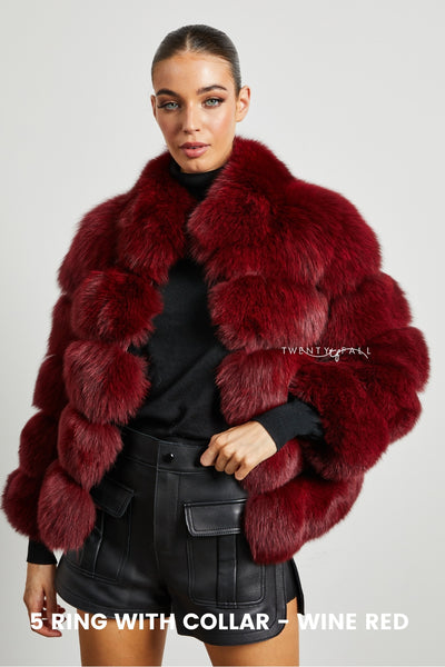 Red Fox Fur Full Pelt Coat with Hood – TwentyFall