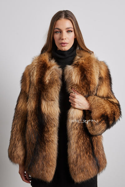 Real racoon hot sale fur coat