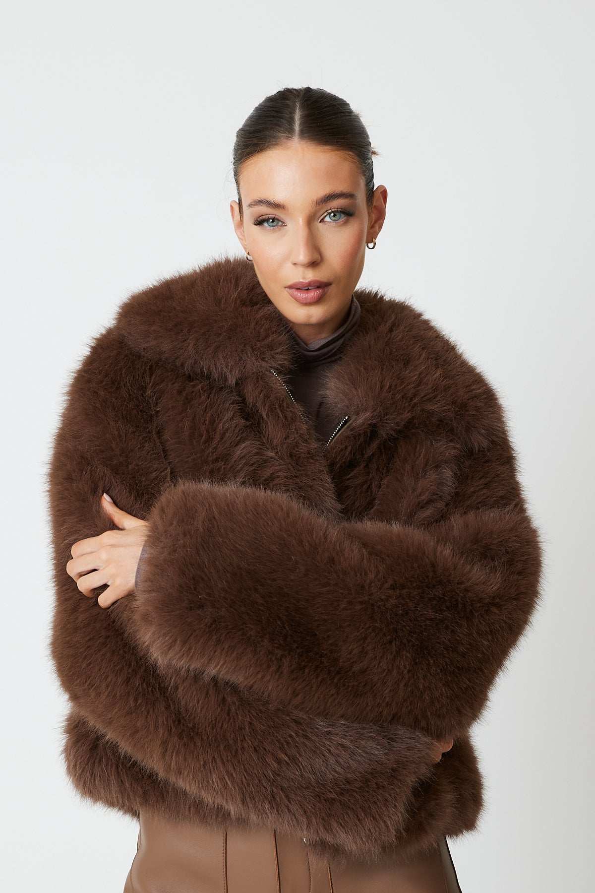 Premium faux fur coat hotsell