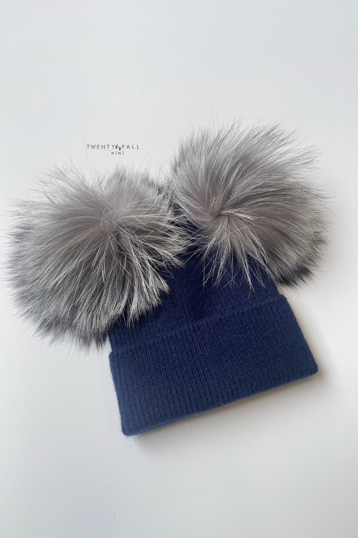 100% Wool Beanie with Detachable Real Fox/Raccoon outlet Fur Pompom