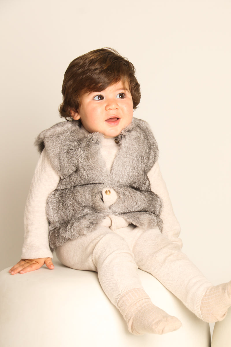 Grey Fur Gilet