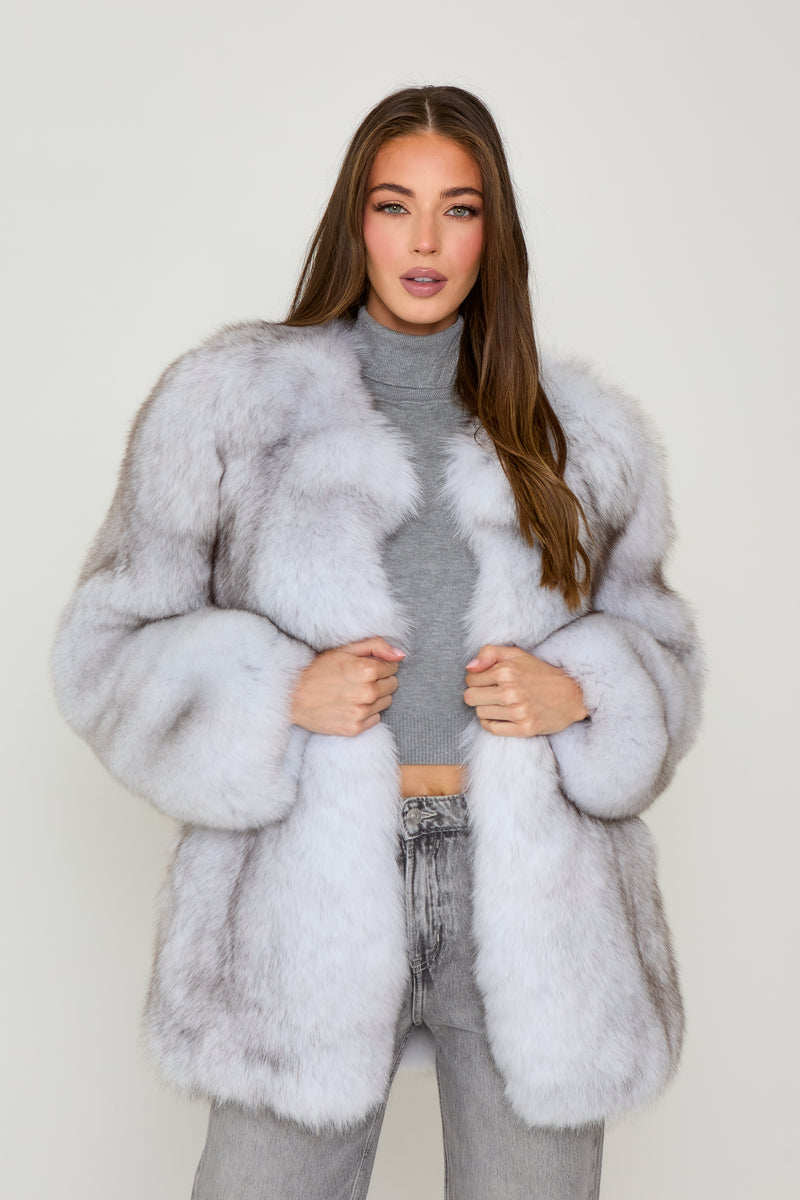 Natural Fox Fur Full Pelt Coat