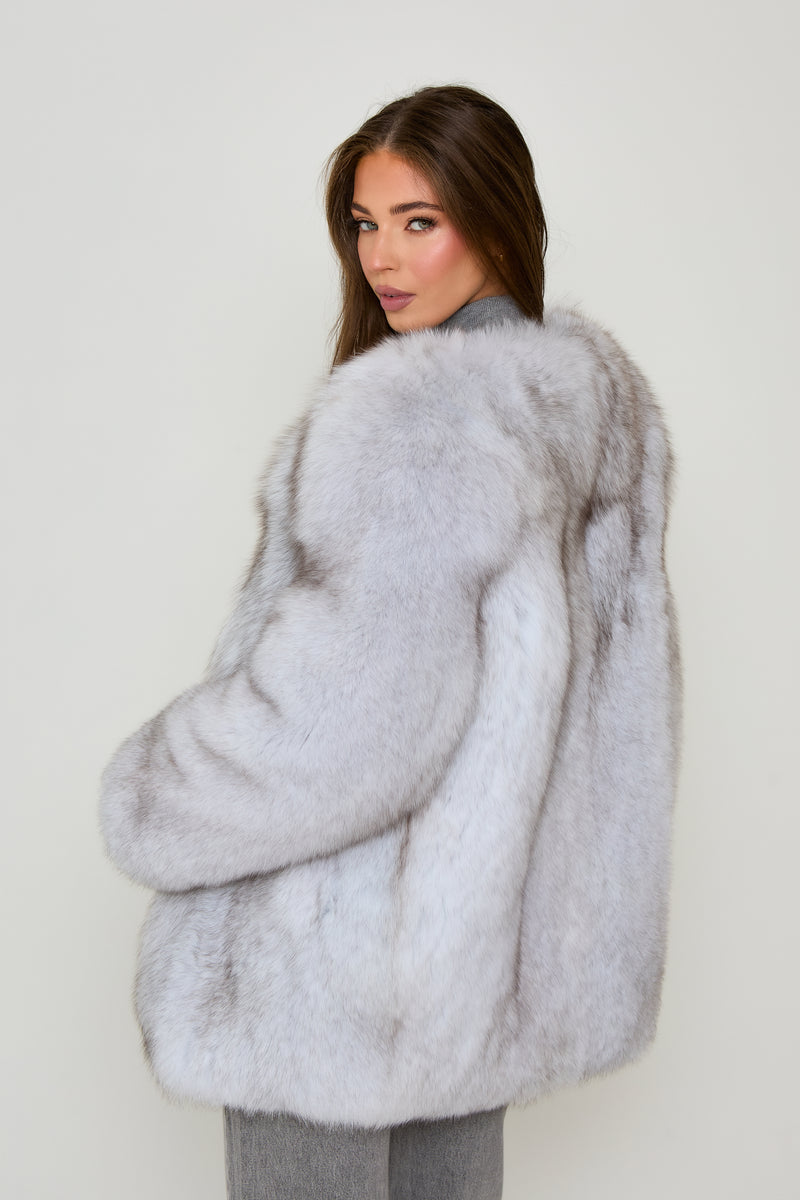 Natural Fox Fur Full Pelt Coat