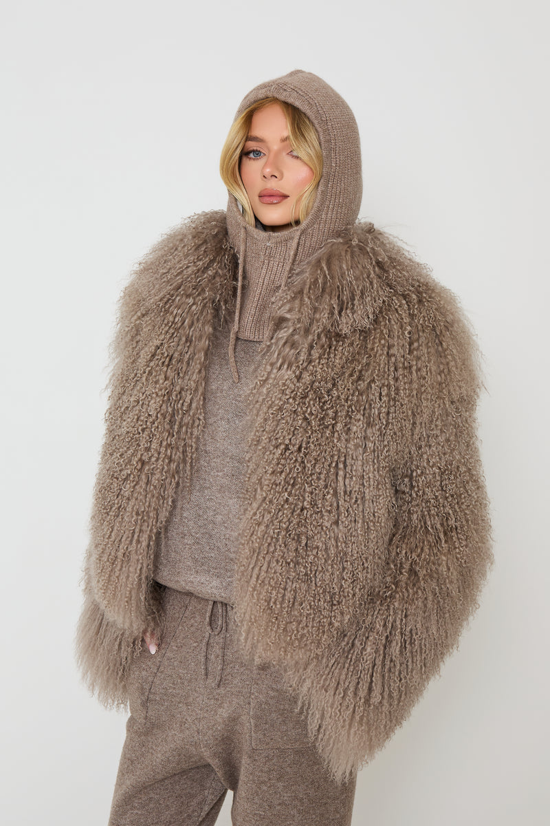 Angora Knitted Hood