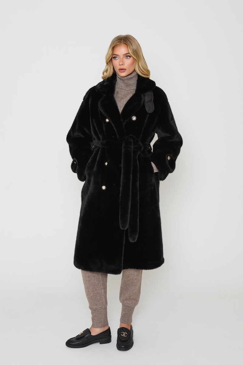 Sienna Long Premium Faux Fur Coat