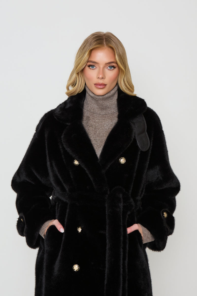 Sienna Long Premium Faux Fur Coat