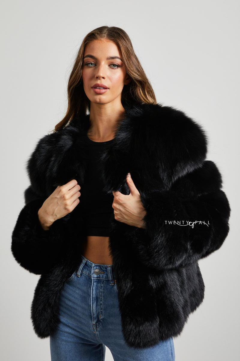 Calvin Klein - Shaggy Faux Fur Cropped Jacket | Story + Rain